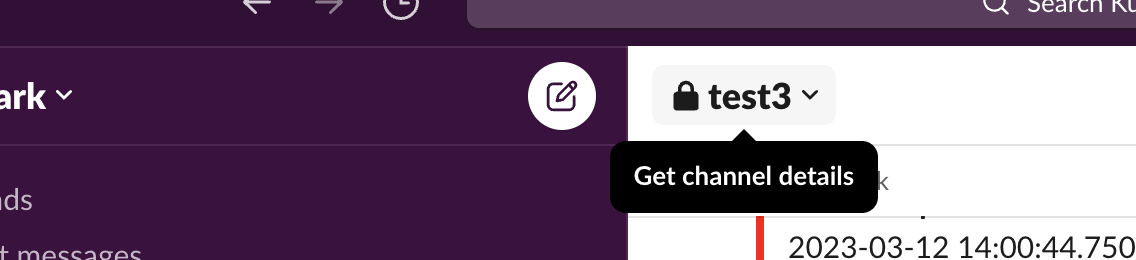 Slack Channel Down Arrow